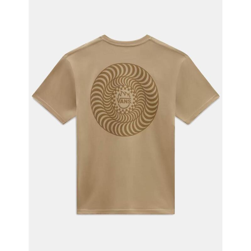 Camiseta Hombre Vans Spitfire wheels Beige