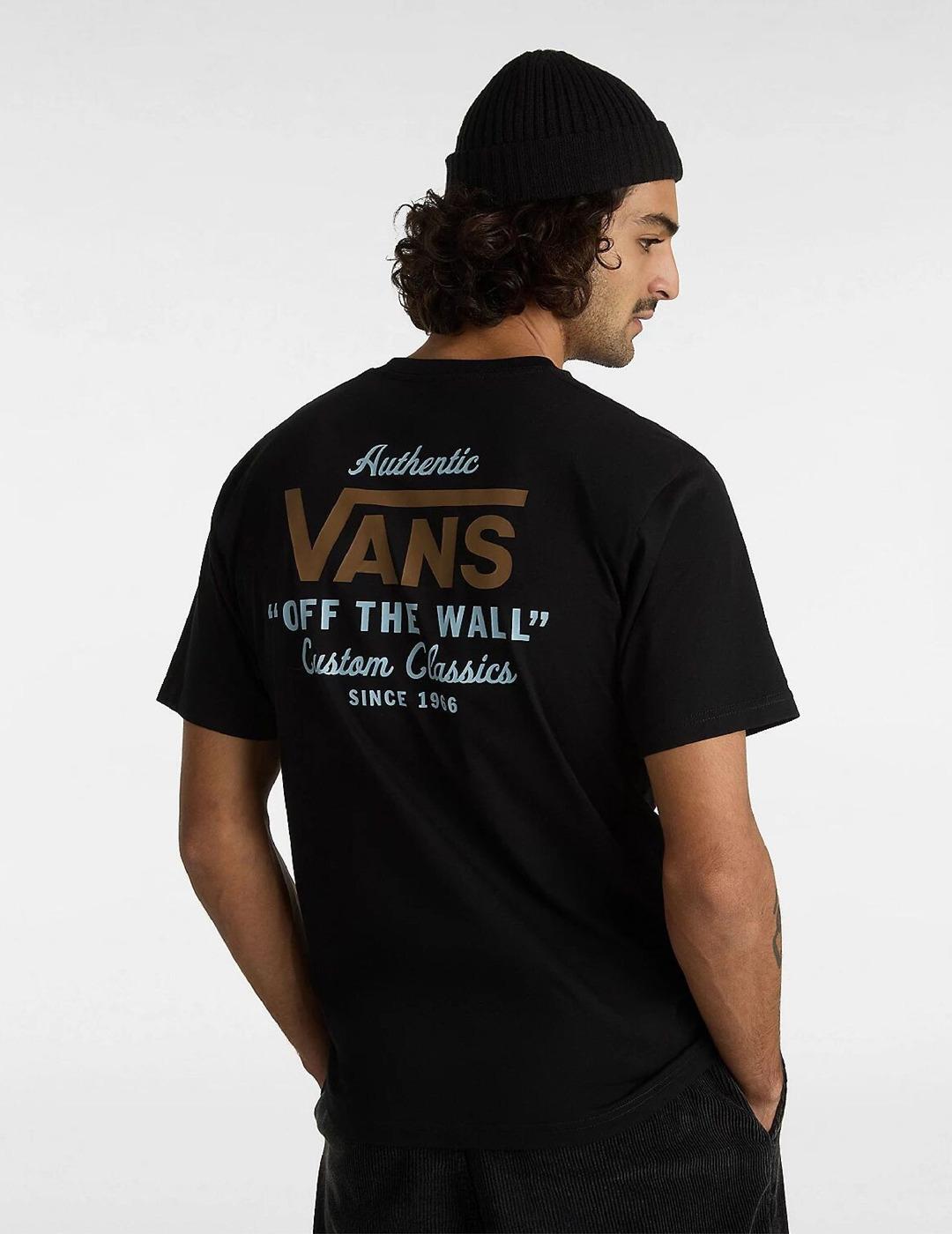 Camiseta Hombre Vans Holder st classic Negro 5/6