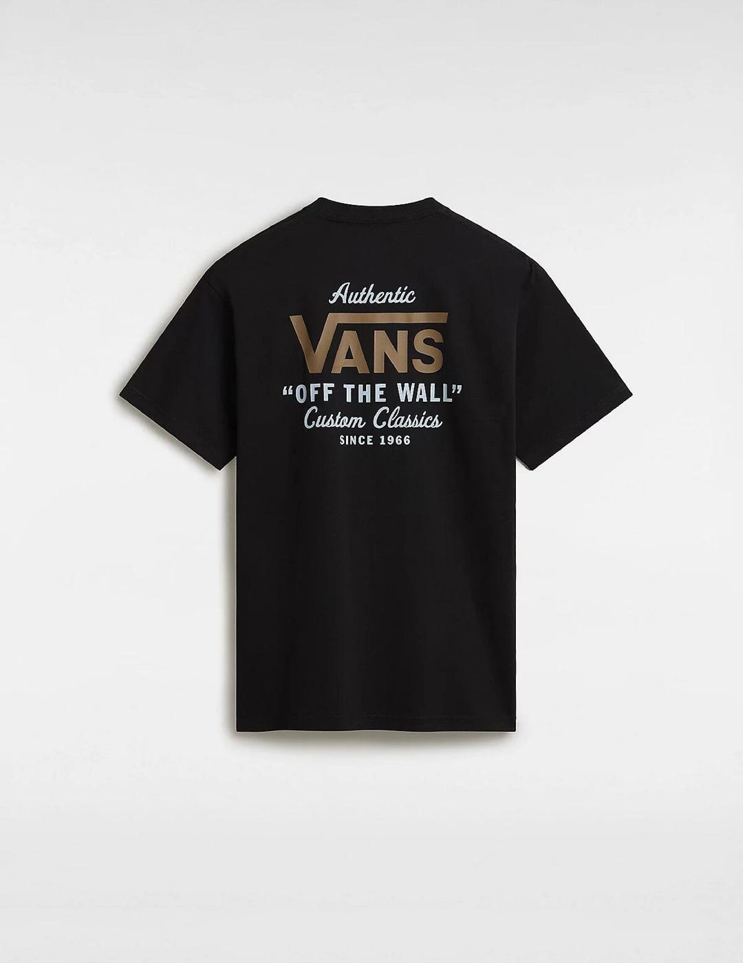 Camiseta Hombre Vans Holder st classic Negro 2/6