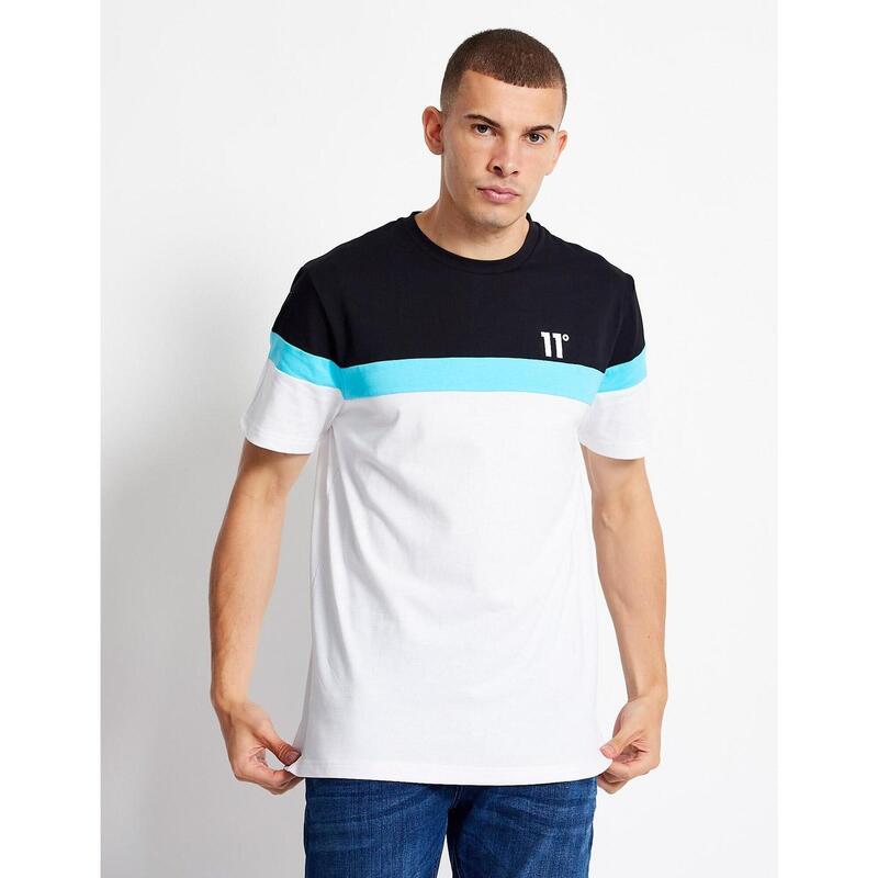 Camiseta 11º TRIPLE PANEL- White / Black / Capr