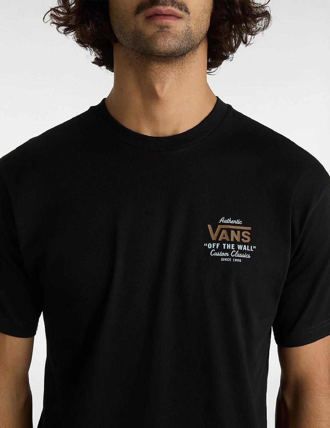 Camiseta Hombre Vans Holder st classic Negro 6/6