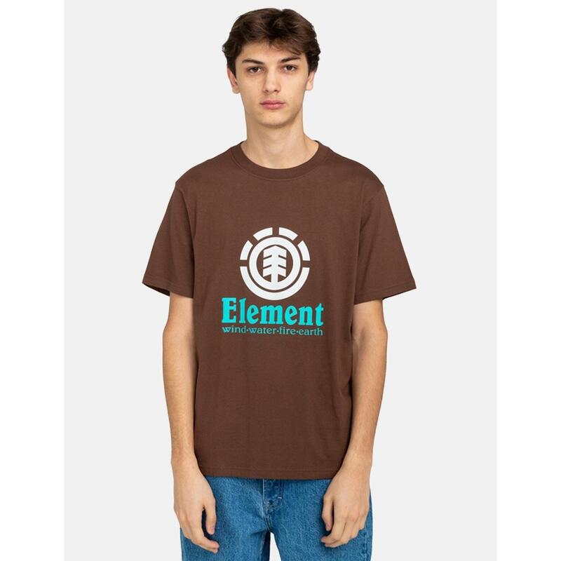 Camiseta Hombre Element Vertical Marrón