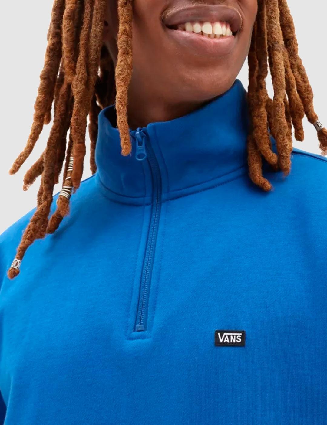 Felpa Uomo Vans Quarter zip versa Blu 4/5