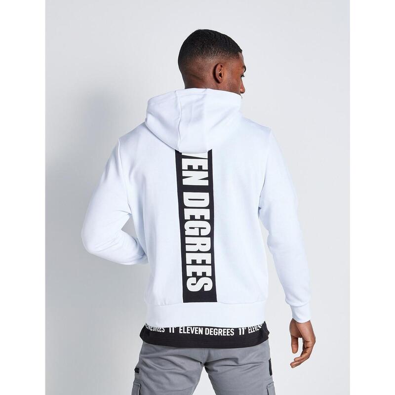 Sudaderas para Hombre Eleven degrees Cut&sew printed back graphic Blanco