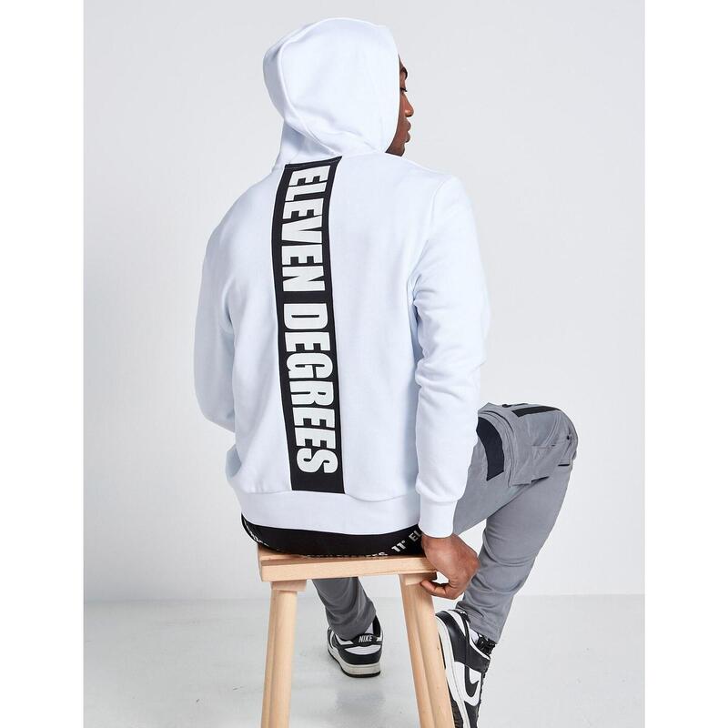 Sudaderas para Hombre Eleven degrees Cut&sew printed back graphic Blanco