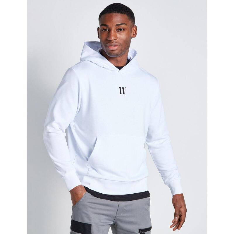 Sudaderas para Hombre Eleven degrees Cut&sew printed back graphic Blanco