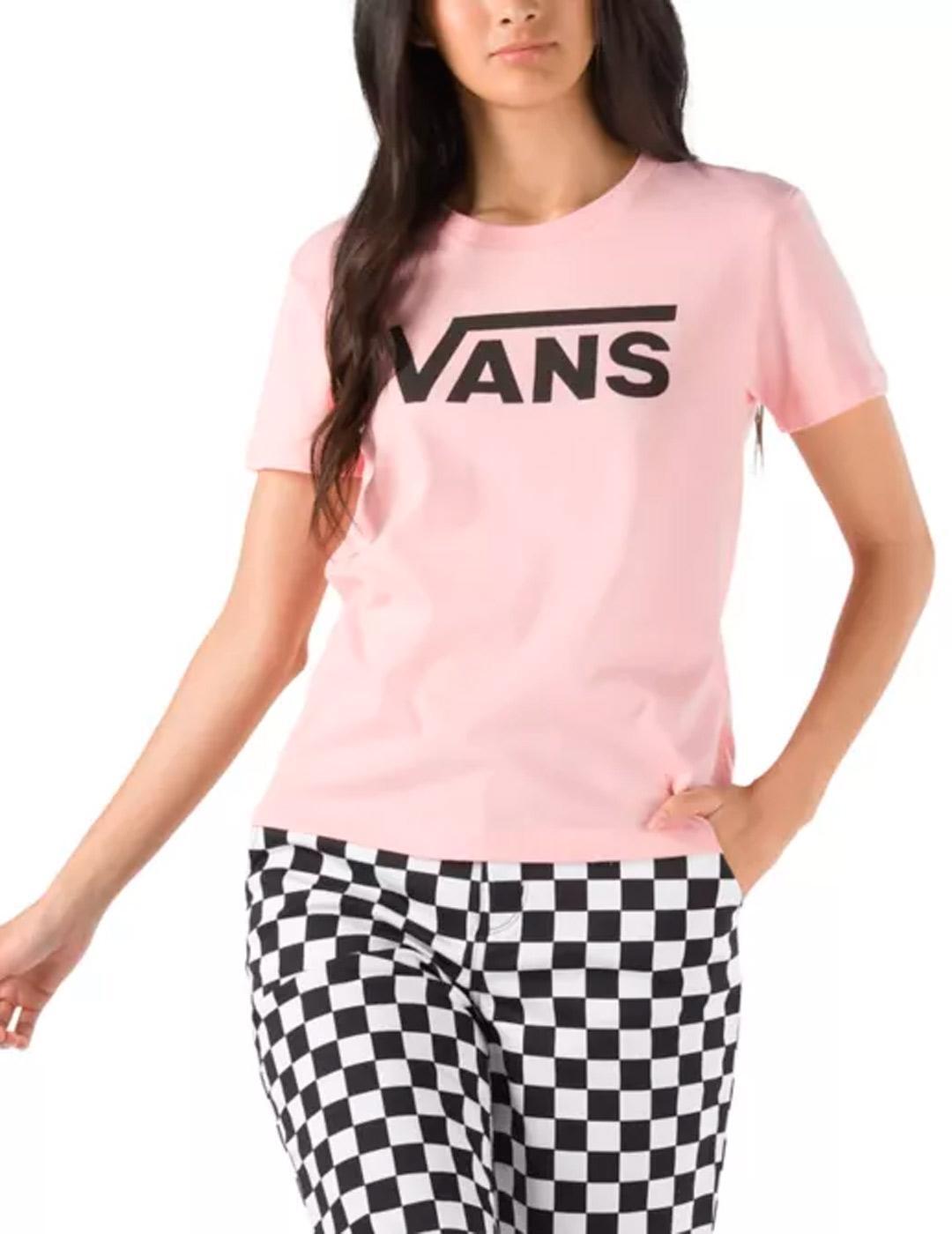 VANS Camisetas para Mujer Vans Wm flying v crew Rosa