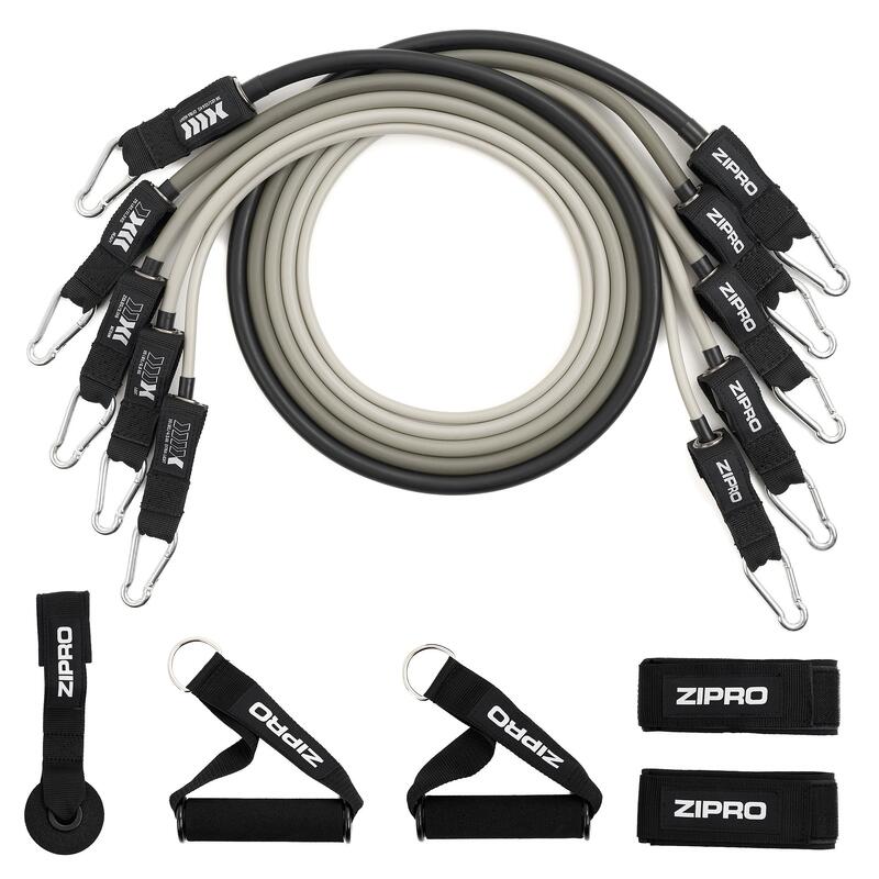 Bandas de Resistencia Tubos elásticos Zipro Resistance Tubes accesorios 11 uds.