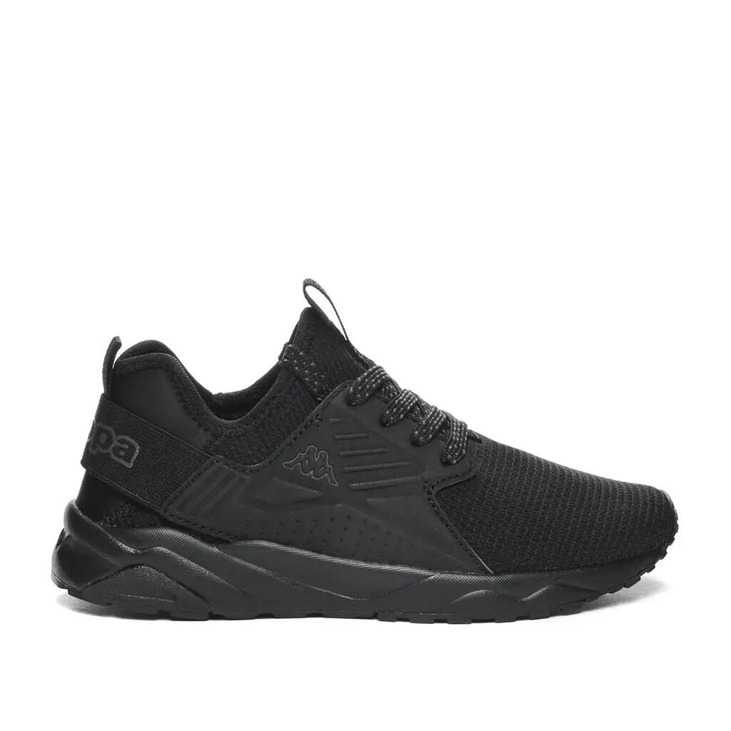 Kappa San Puerto Unisex Black Lace-Up Trainers