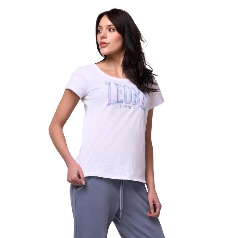 Leone Blauw dames t-shirt met korte mouwen