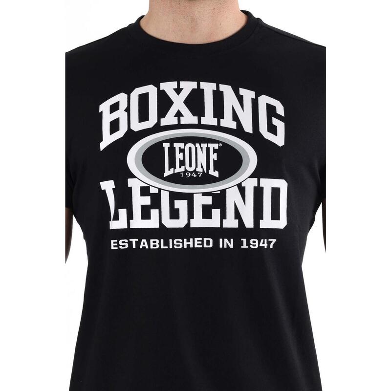 Heren T-shirt met korte mouwen en "Boxing Legend" Leone Active-print