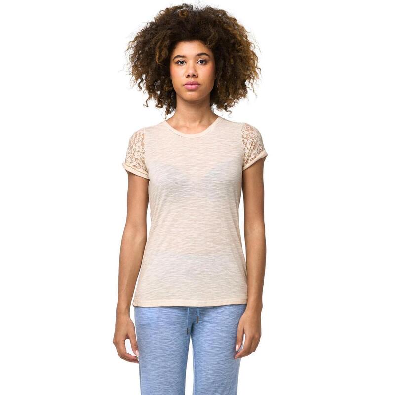 Leone Lace dames-T-shirt met korte mouwen