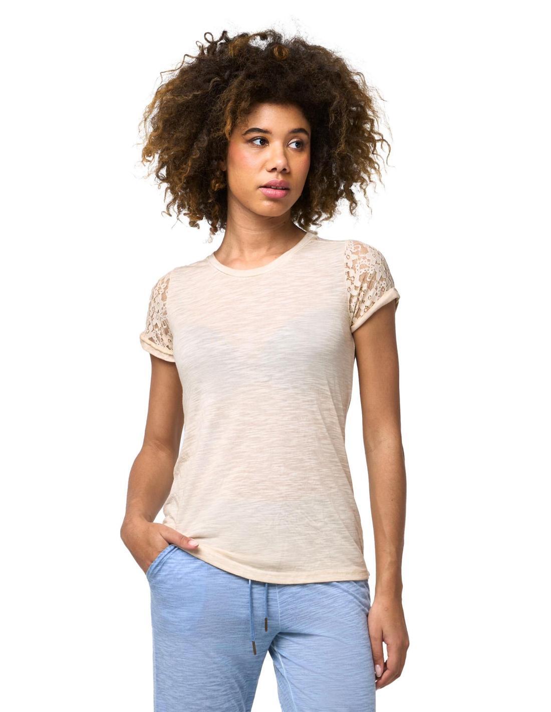 T-shirt manches courtes femme Leone Lace 3/8