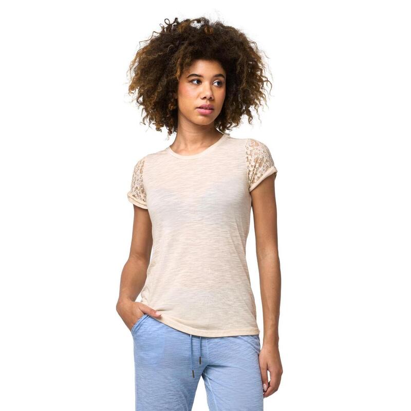 Leone Lace dames-T-shirt met korte mouwen