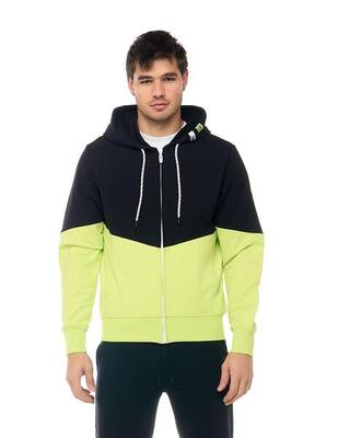 Leone Active Herren-Non-Sweatshirt mit Reißverschluss und Kapuze