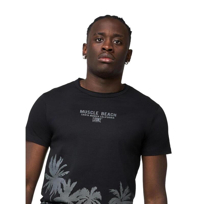 Leone Beach bedrukt T-shirt met korte mouwen