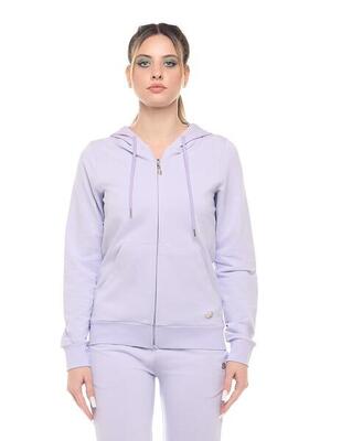 Leone Basic Damen-Hoodie ohne Sweatshirt mit Reißverschluss
