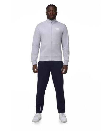 Tuta da uomo con felpa con colletto e zip e pantalone non felpata Leone Basic