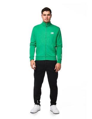 Tuta da uomo con felpa con colletto e zip e pantalone non felpata Leone Basic