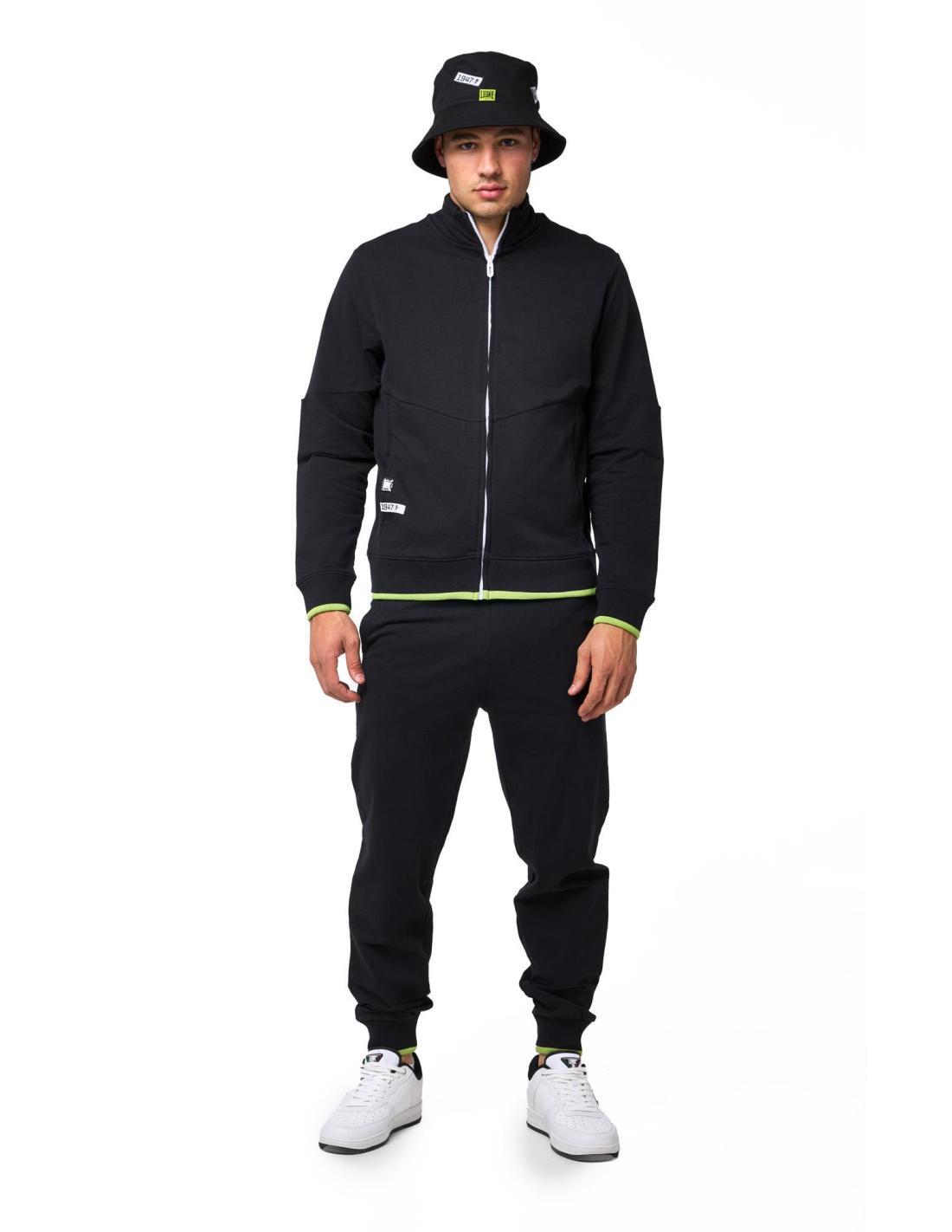 LEONE 1947 APPAREL Tuta da uomo non felpata con zip e colletto non felpata Leone Active