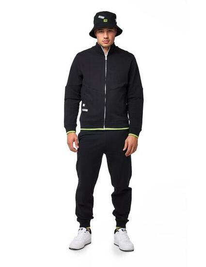 Tuta da uomo non felpata con zip e colletto non felpata Leone Active