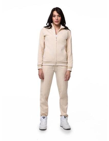 Tuta da donna con felpa con colletto e zip e joggers non felpata Leone Bright