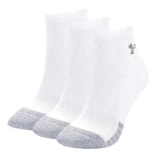 X3 Paires de Chaussettes Blanches Homme Under Armour Heatgear 1353262