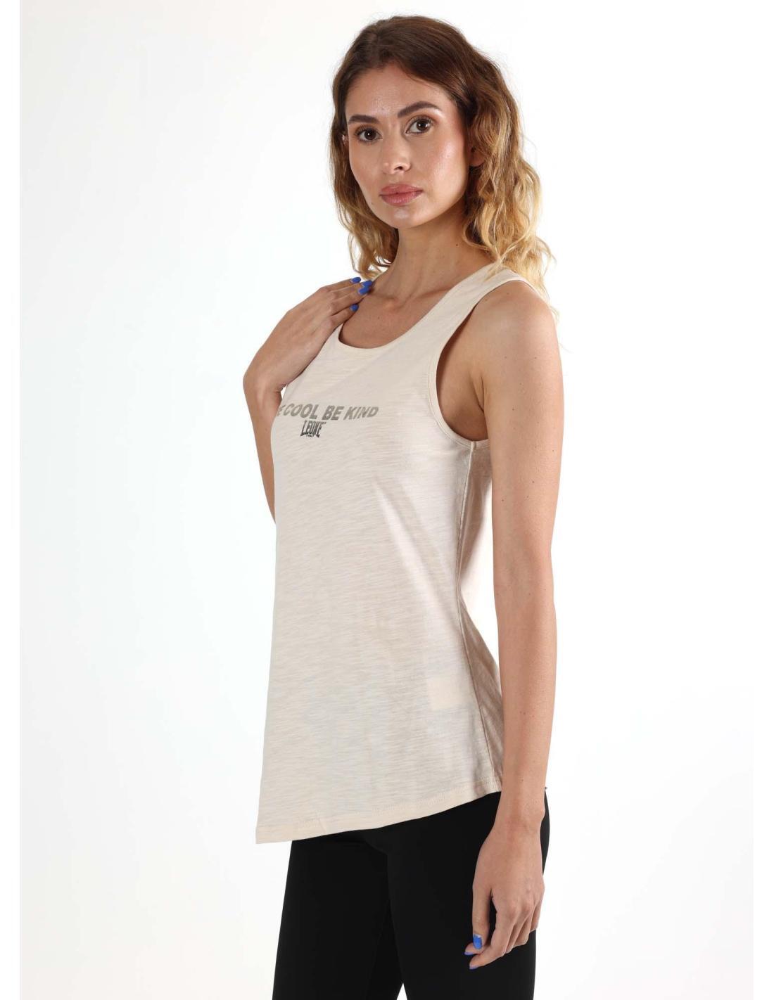 Camisola sem alças Regata feminina Leone Chic Boxing 5/8