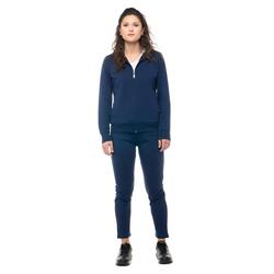 Leone Basic sin sudadera de mujer con cuello y cremallera