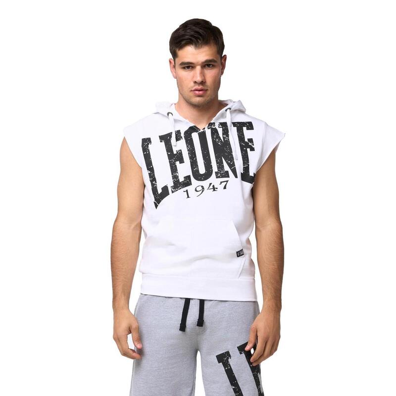 Leone Boxe mouwloos sweatshirt zonder sweatshirt voor heren met capuchon