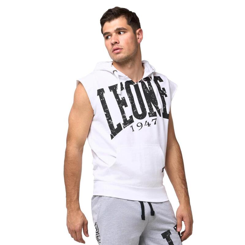 Leone Boxe mouwloos sweatshirt zonder sweatshirt voor heren met capuchon