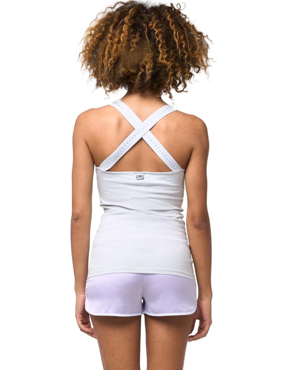 Leone Be Glam dames tanktop met gekruiste veters op de rug 4/8