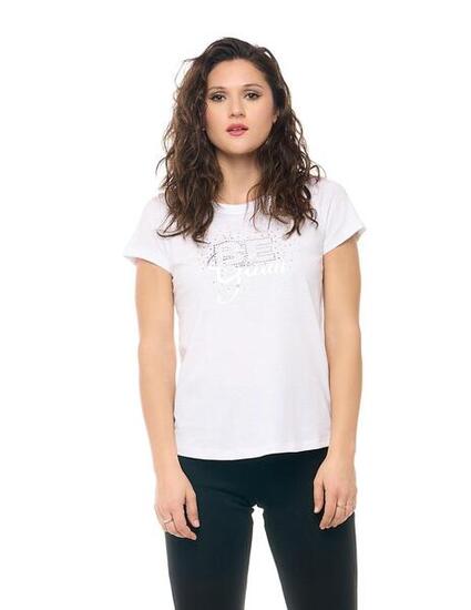 Be Glam Damen-Kurzarm-T-Shirt