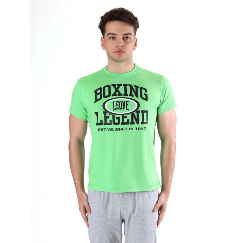 Heren T-shirt met korte mouwen en "Boxing Legend" Leone Active-print