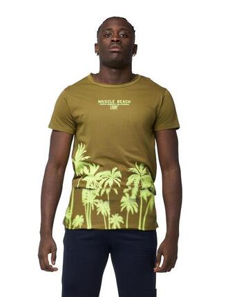 Leone Beach bedrukt T-shirt met korte mouwen