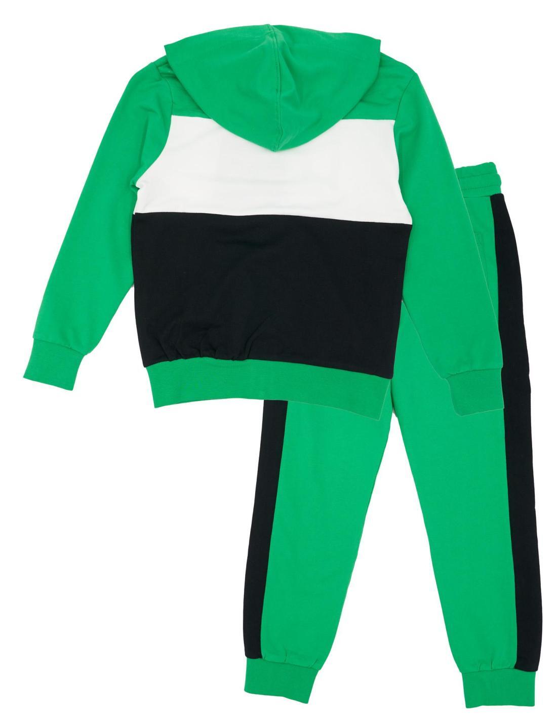 Conjunto de treino infantil com capuz e fecho de correr Lion B&W 2/2
