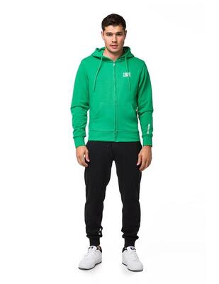 Tuta da uomo con felpa con cappuccio e zip e pantalone non felpata Leone Basic