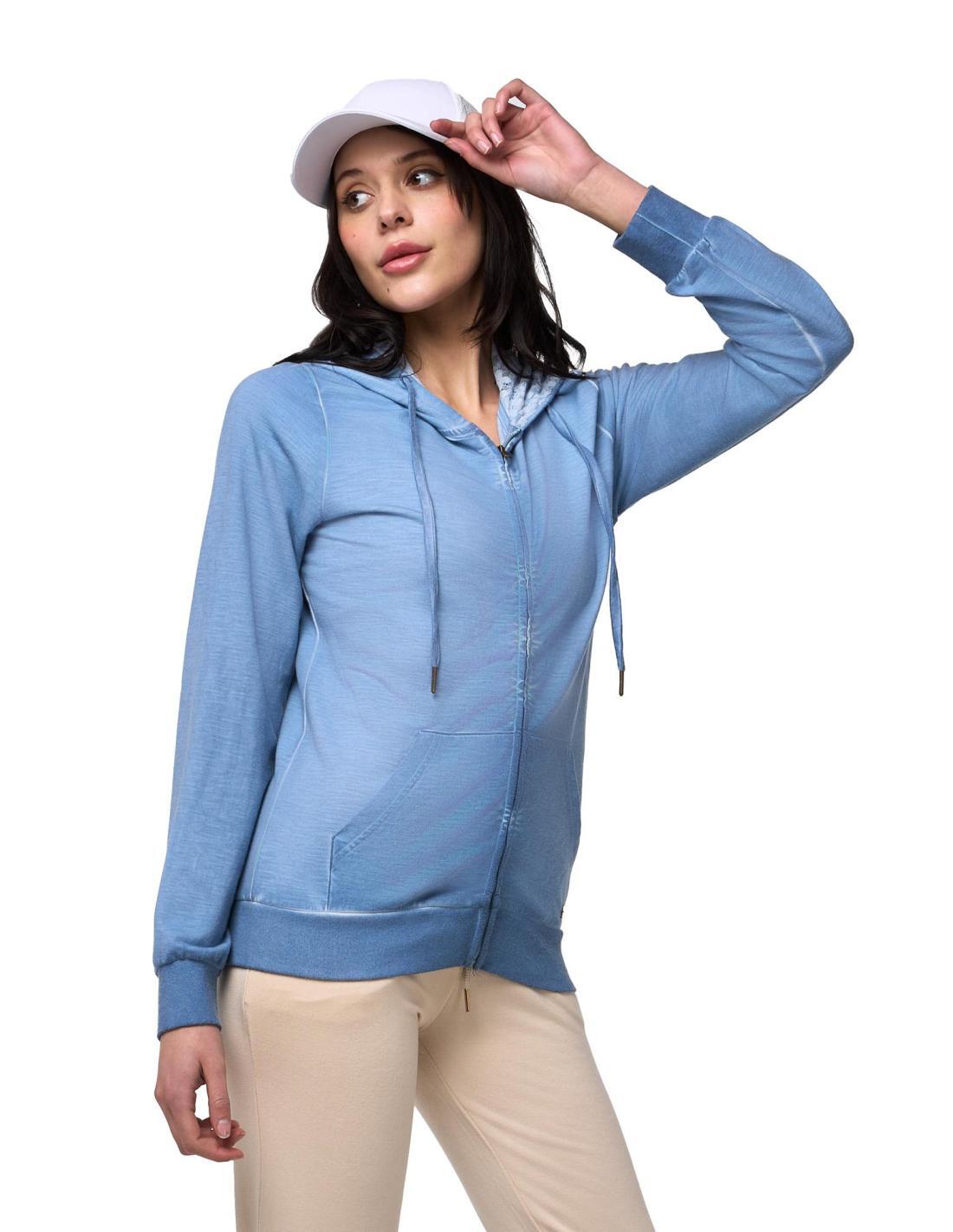 Sweat-shirts à capuche zippés Leone Lace pour femmes 3/8