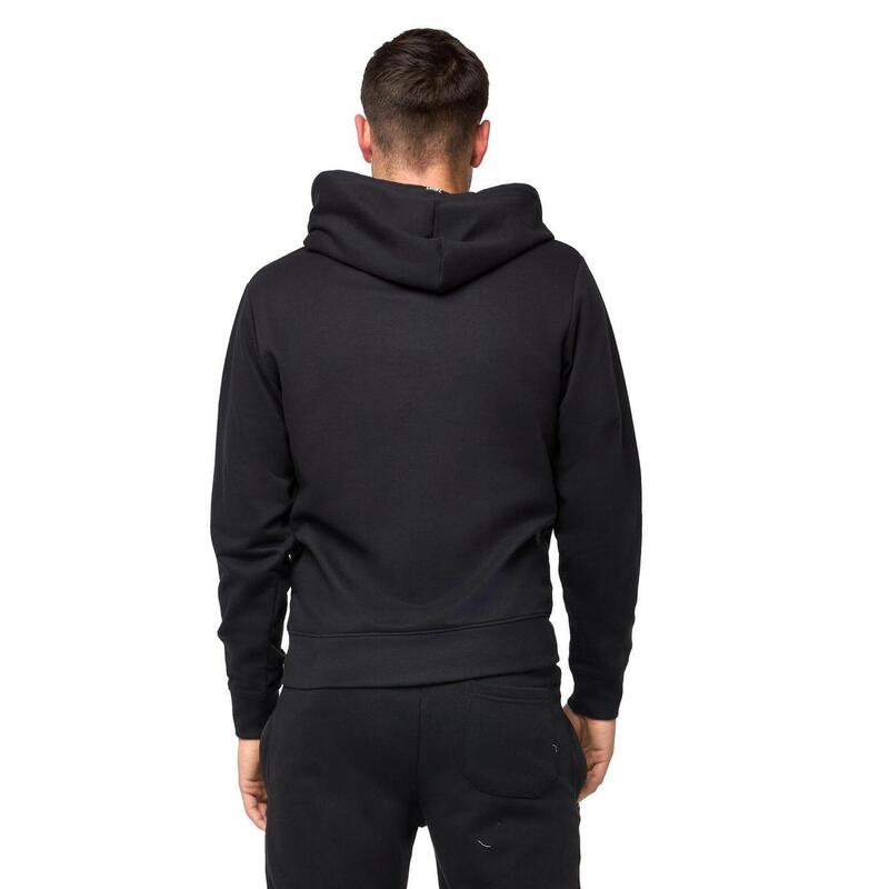 Leone B&W Sudadera con capucha y cremallera para hombre