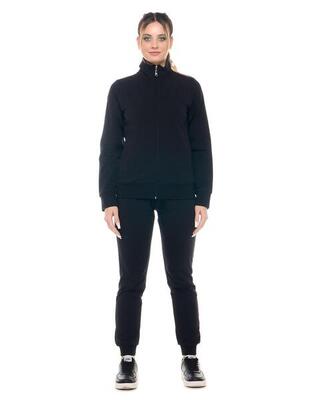 Leone basic dames sweatshirts met ritssluiting en kraag
