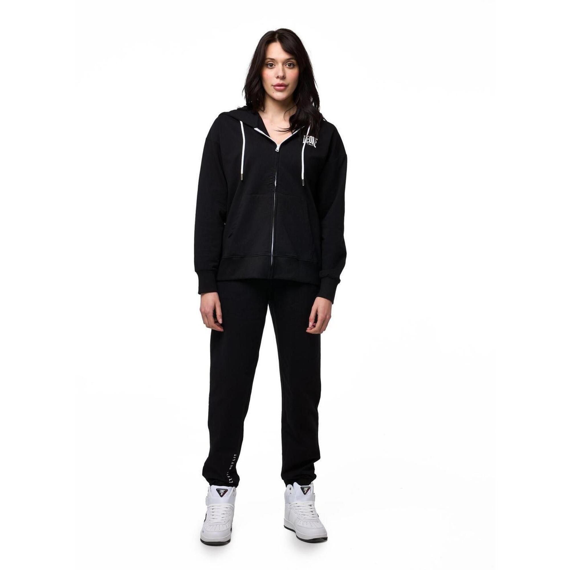Leone 1947 Apparel - Survêtement Femme Leone Basic Avec Sweat À Capuche Et Pantalon - Survêtement - Noir - 6 À 8 Ans - Decathlon