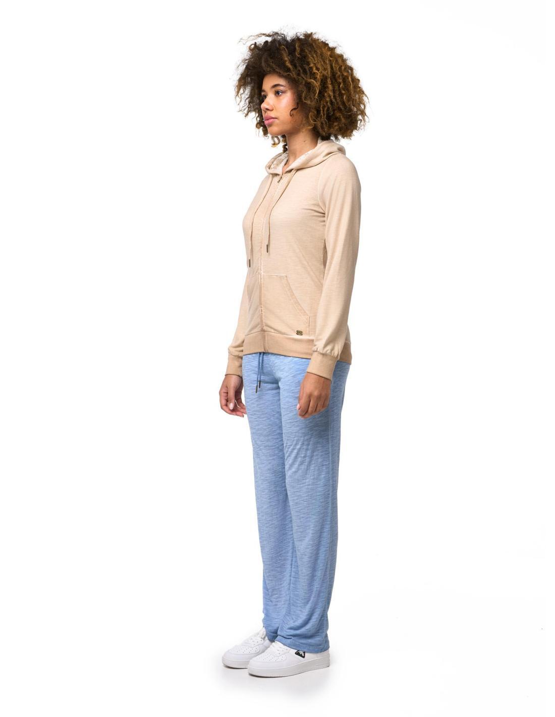 Felpa da donna con cappuccio e zip non felpata Leone Lace 2/8
