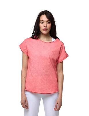 Leone blauw dames t-shirt met korte mouwen