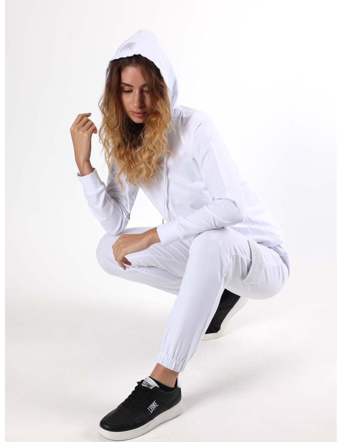 Tuta da donna con zip e cappuccio non felpata Leone Be Glam 5/8