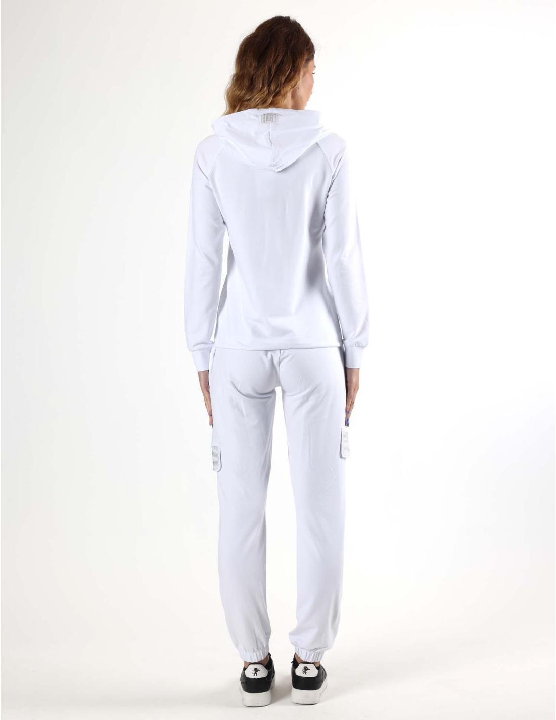 Tuta da donna con zip e cappuccio non felpata Leone Be Glam 4/8