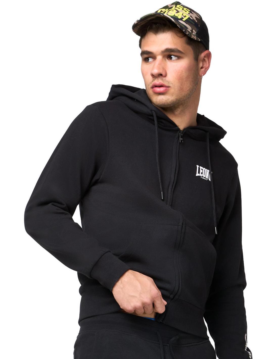 Conjunto de treino masculino Leone 1947 Apparel, capuz, fecho 5/8