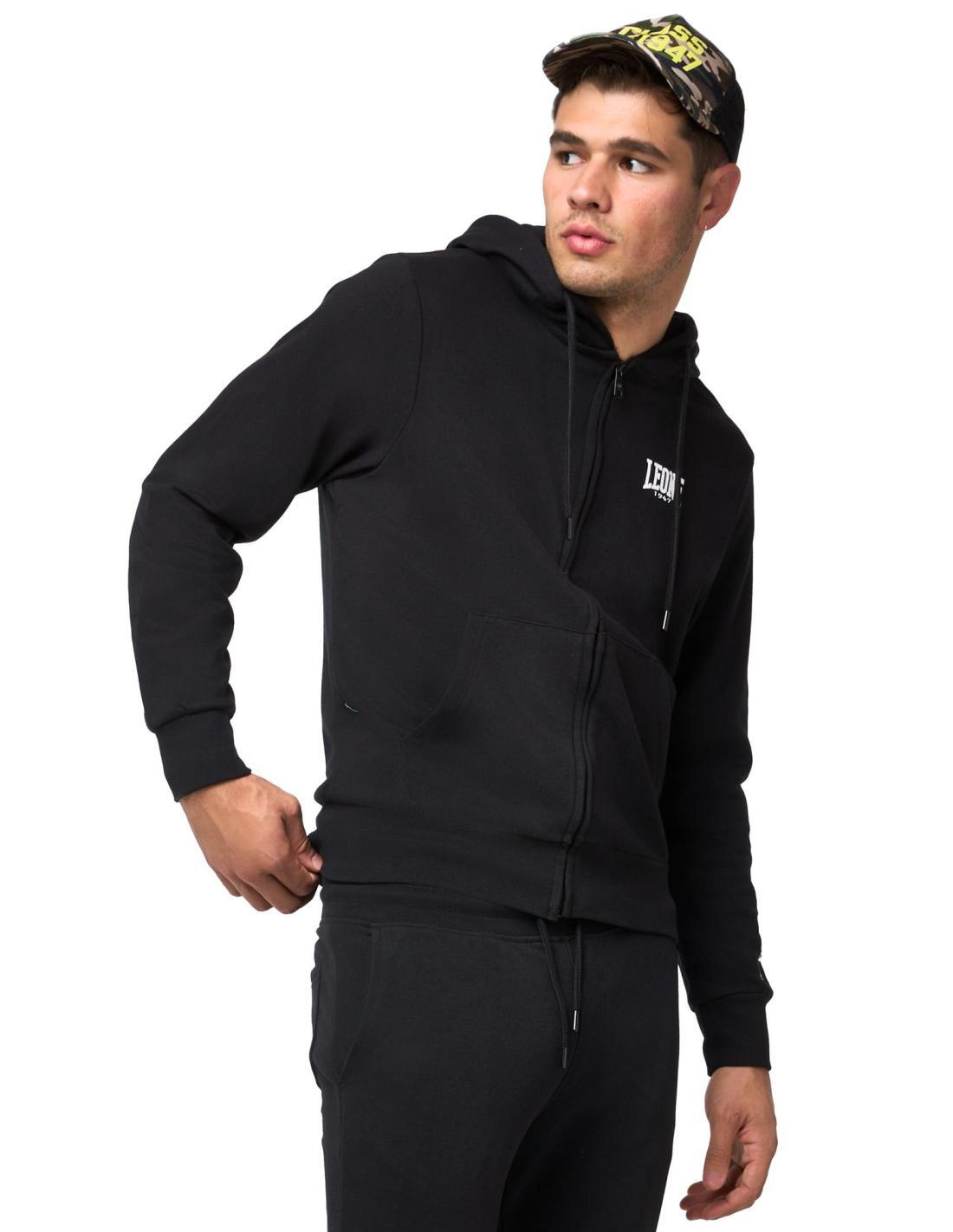 Conjunto de treino masculino Leone 1947 Apparel, capuz, fecho 3/8