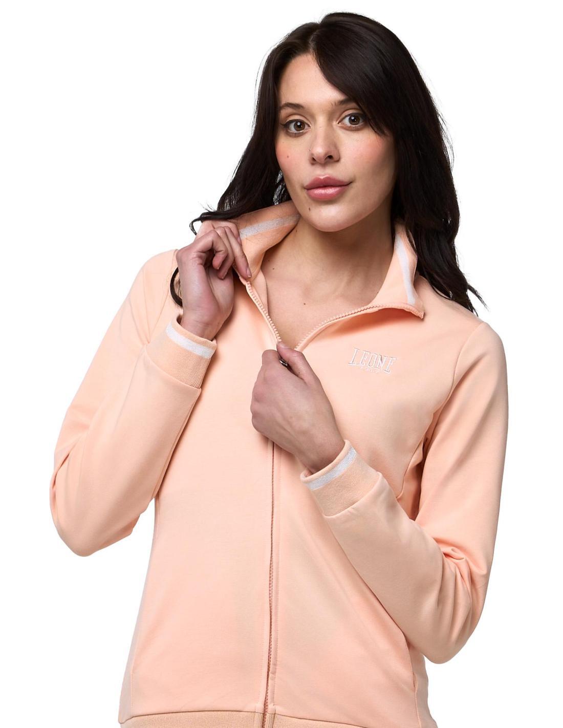 Leone Bright dames trainingspak met ritssluiting bij de kraag en joggingbroek 5/8