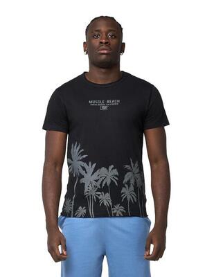 Leone beach bedrukt t-shirt met korte mouwen