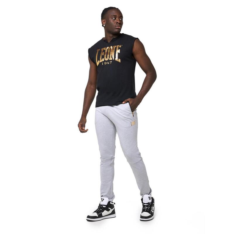 T-shirt sans manches homme coupe brute Leone New Gold